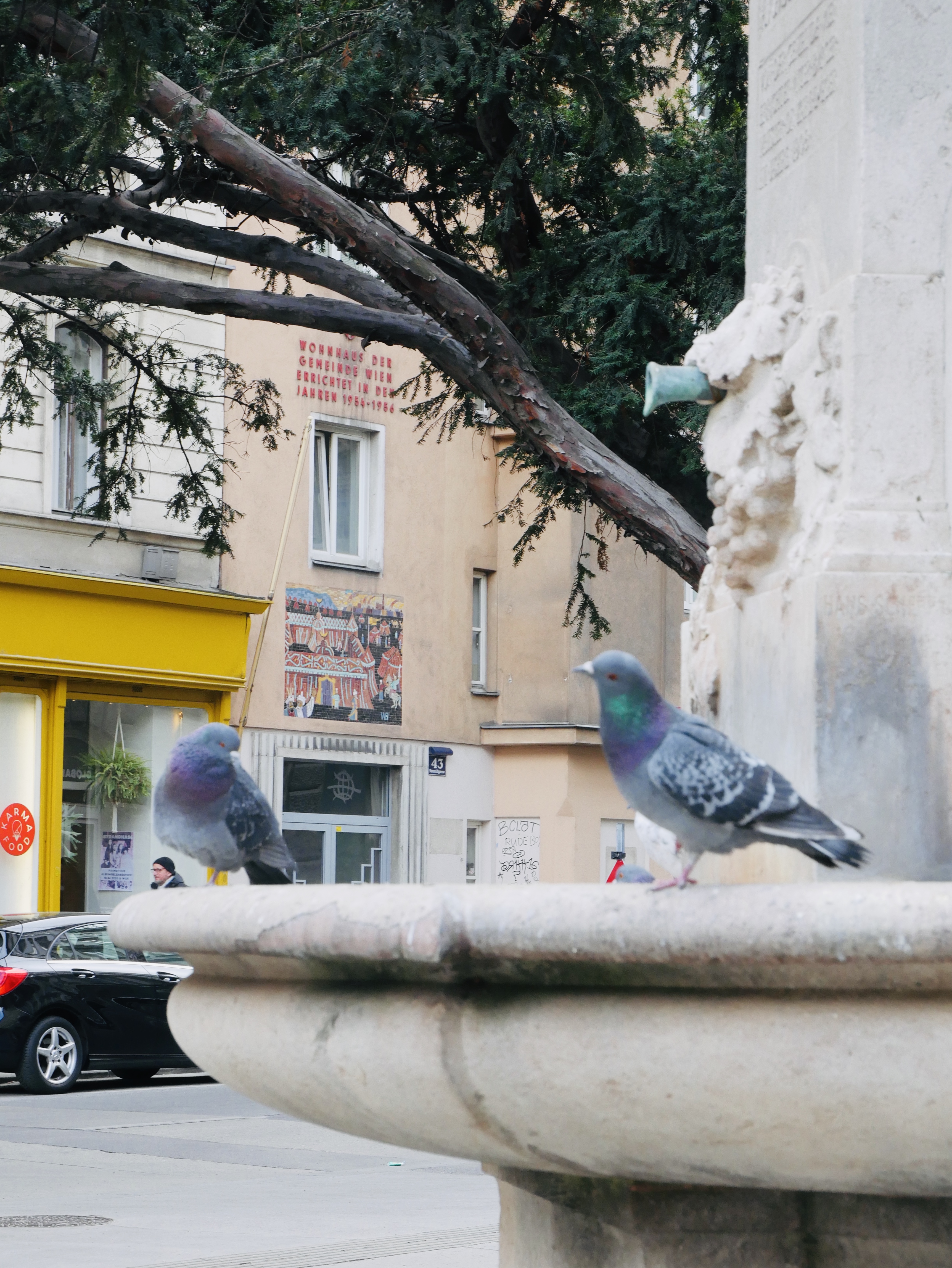 Fassadenkunstwerk Neustiftgasse/Kirchengasse