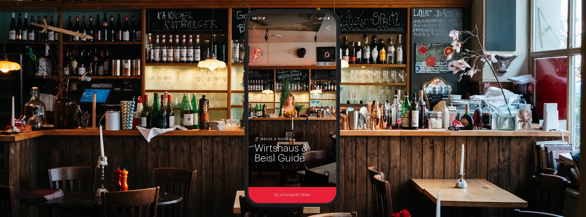 Werbesujet mit Text: Wirtshaus & Beisl Guide