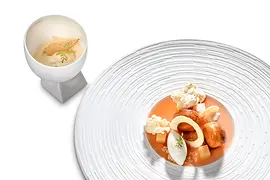 A modern interpretation of apple strudel by Michelin-starred chef Juan Amador
