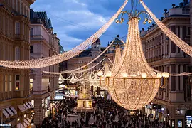 Christmas illuminations at Wiener Graben