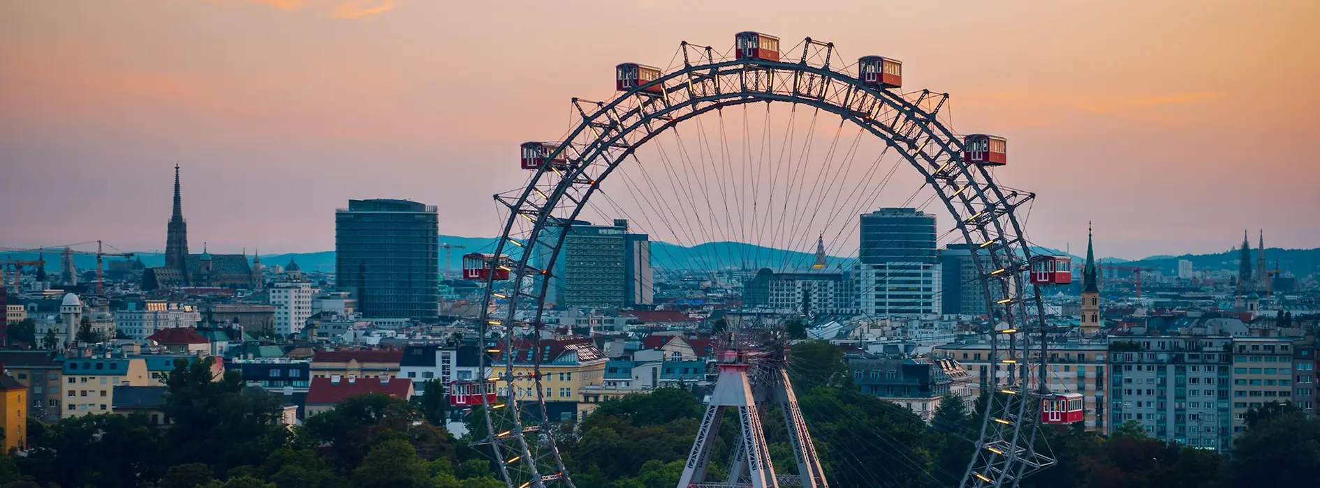  Vienna Prater with Giant Ferris Wheel 
