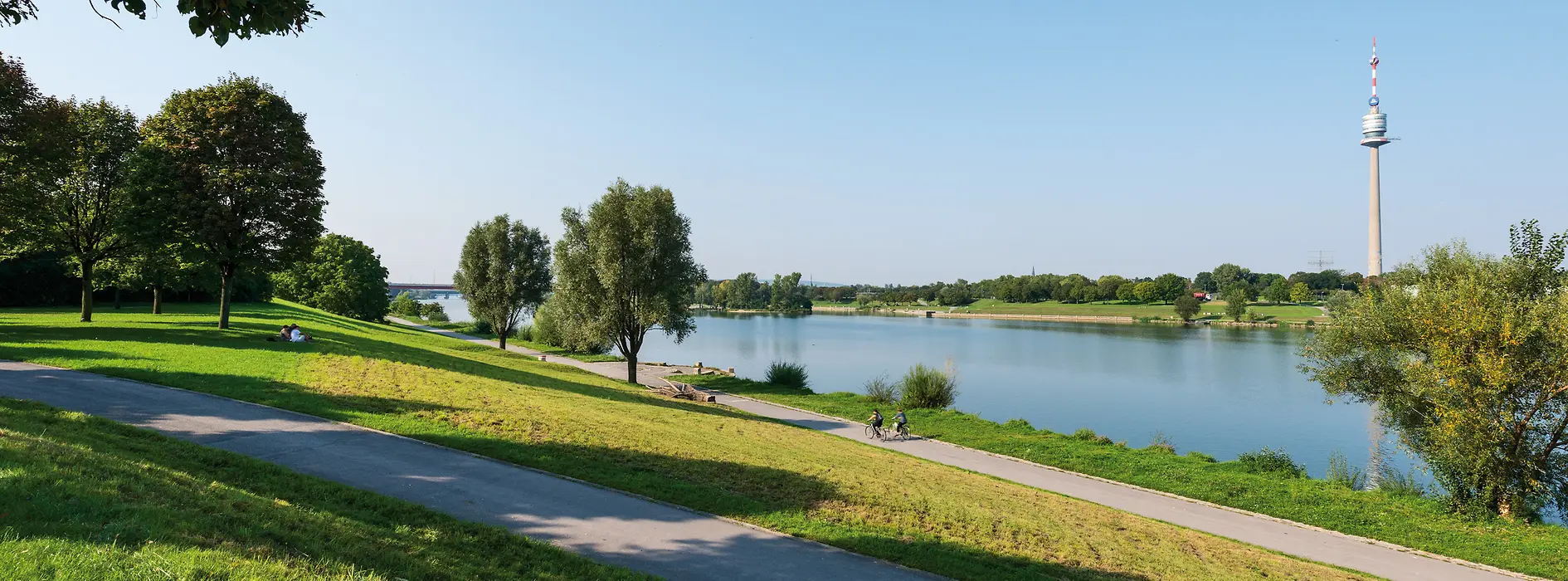 Danube Island with Danube Tower