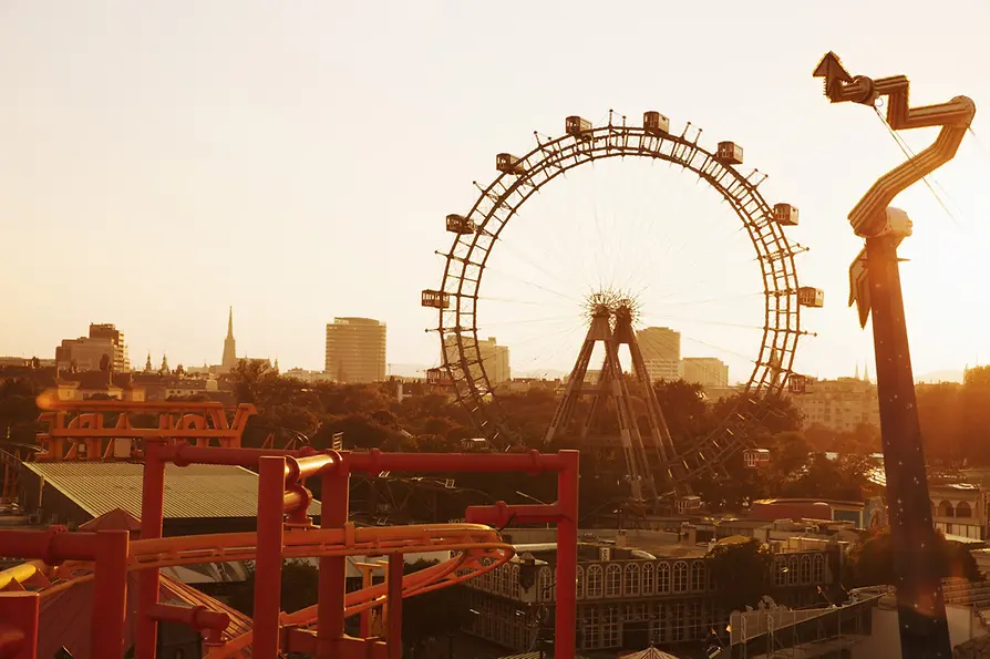 Wiener Prater mit Riesenrad 