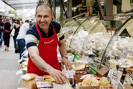 Käsestand am Brunnenmarkt 