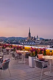 Rooftop Bar Ritz-Carlton, view of St. Stephen's Cathedral