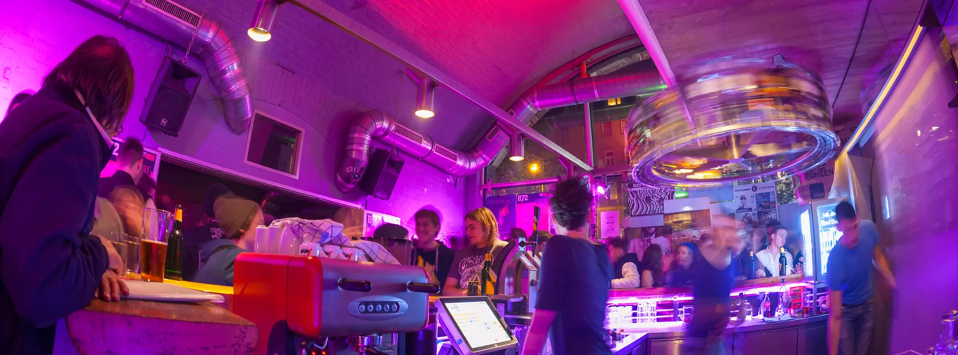 View of the bar at B72 