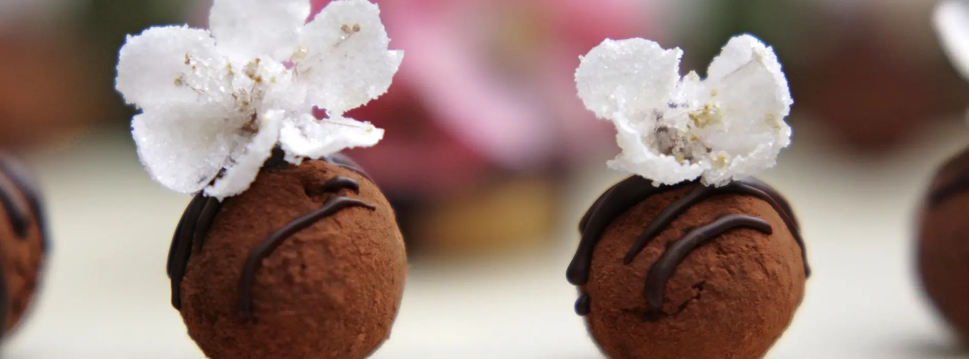 Confection with floral ornamentation