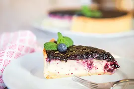Slice of cake on a plate