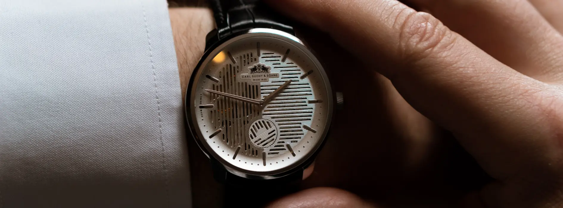 Man with exclusive wristwatch