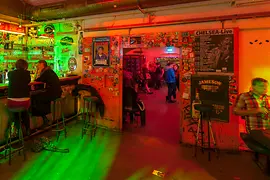 Chelsea, interior shot with guests 