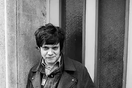Der Nino aus Wien conocido como Nino Mandl, músico, retrato blanco y negro