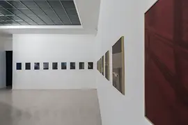 Interior shot of art gallery