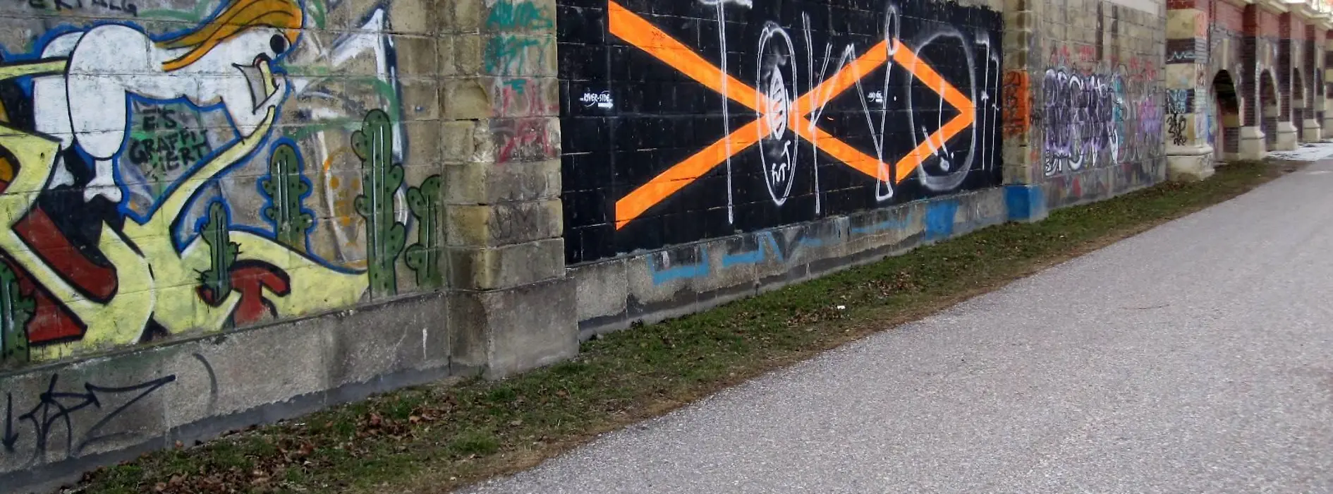 Graffiti on the Danube Canal