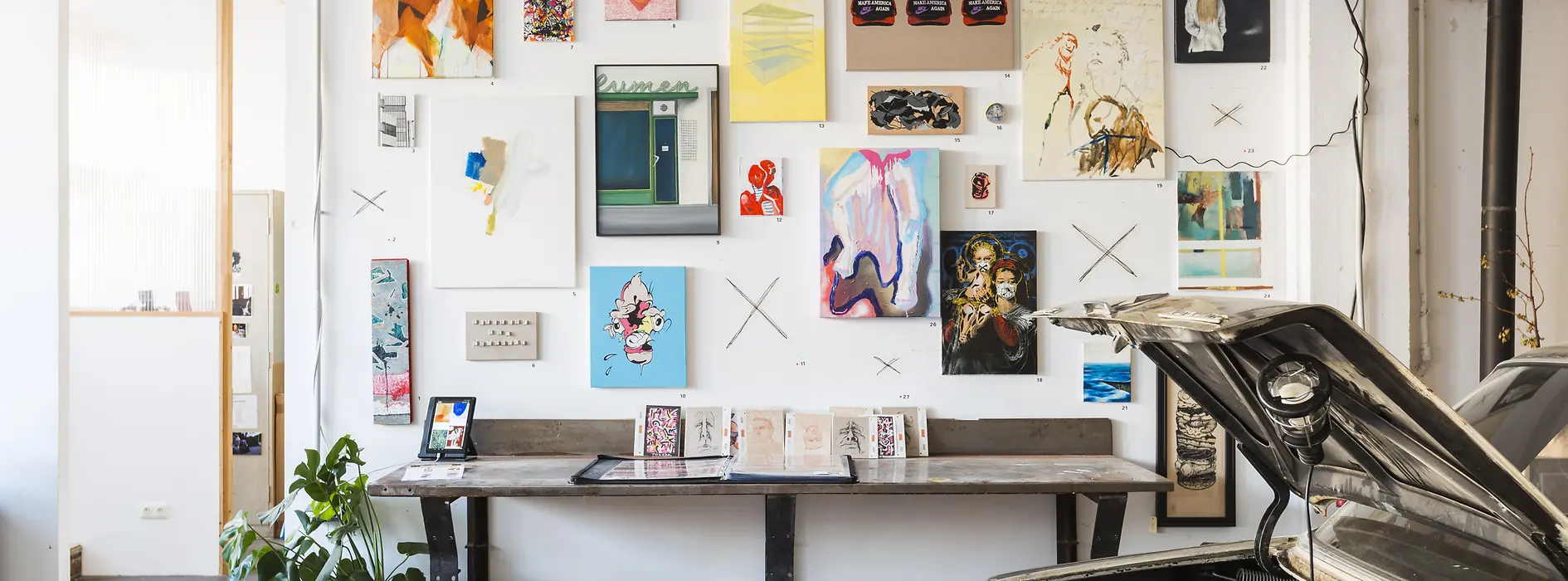 Gallery rooms of Kunst ab Hinterhof (which means art from the backyard)