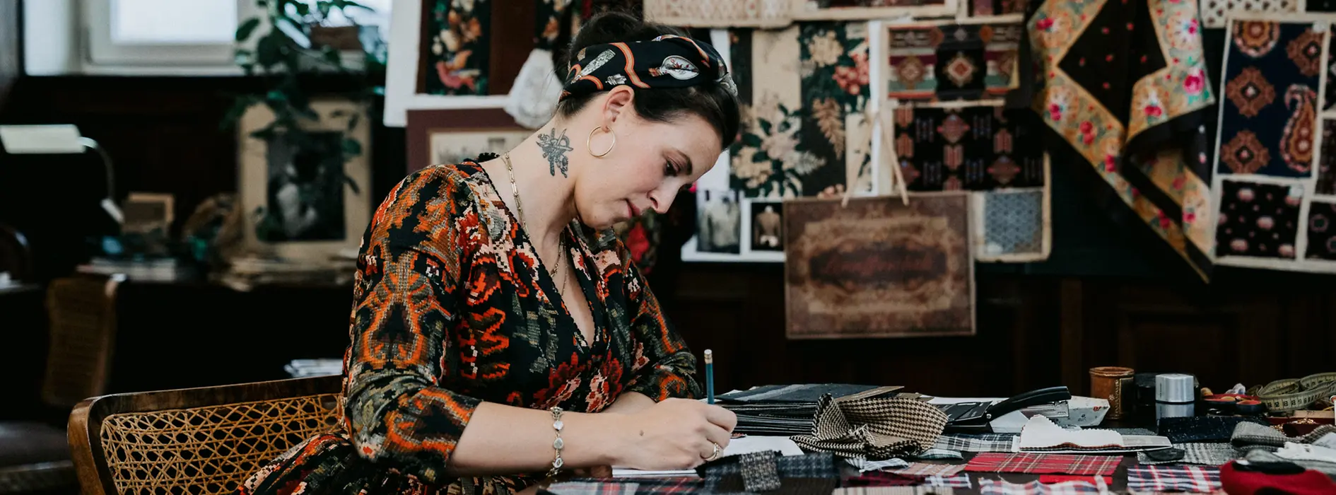 Designer Lena Hoschek in her shop