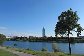 Idyllic view of the New Danube