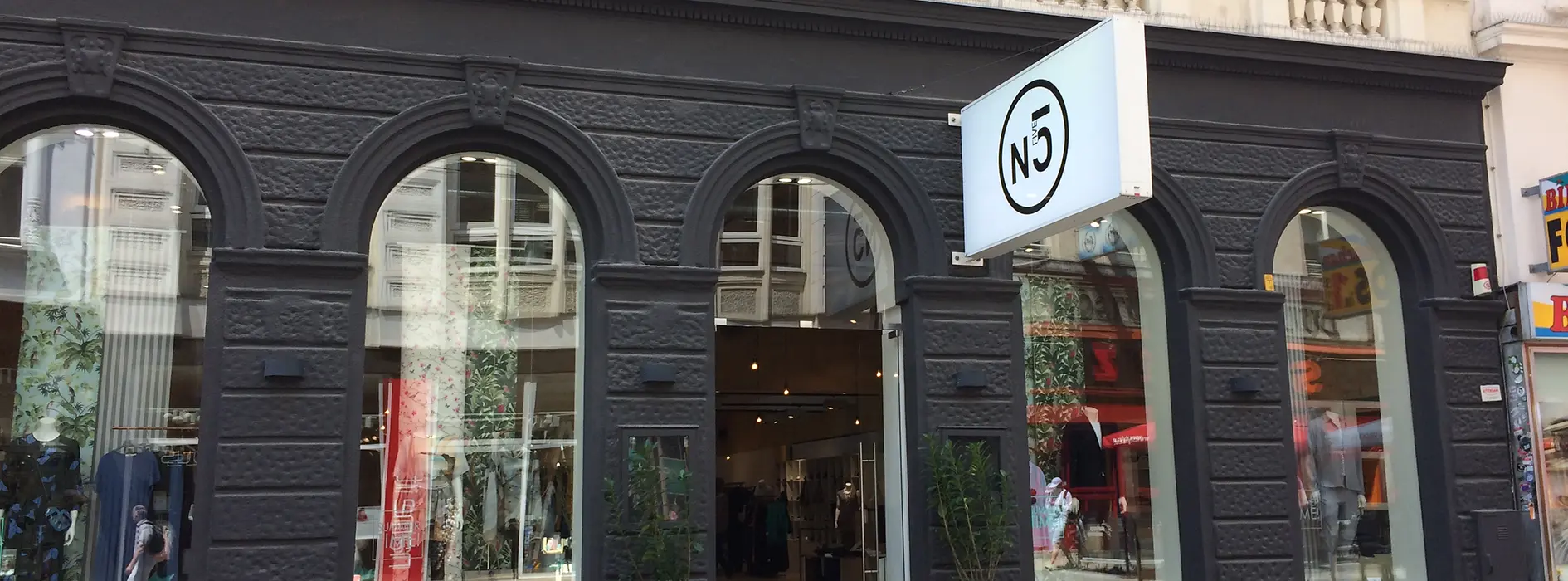 Exterior view of a shop