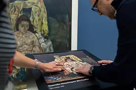 Tastmodell eines Gemäldes von Egon Schiele