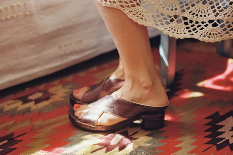 rosa mosa, leather sandals