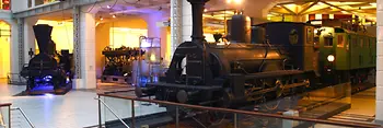 Old train set in the central hall