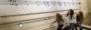  The piano in the staircase in the house of music