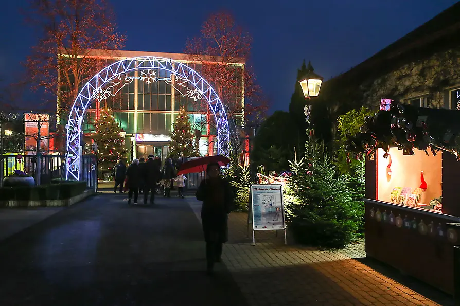 Weihnachtsmarkt Blumengärten Hirschstetten Eingang