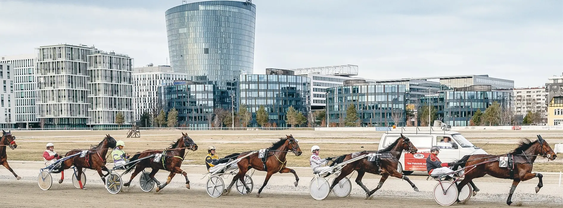 Trotting racing on the Krieau trotting track