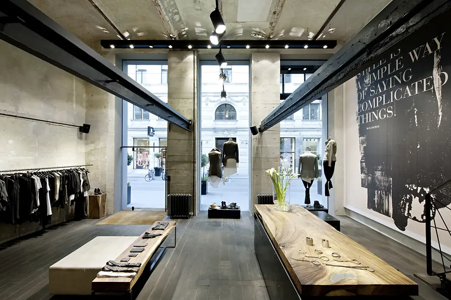 Wolfensson Vienna, salesroom, tables