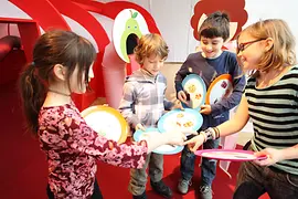 A group of children