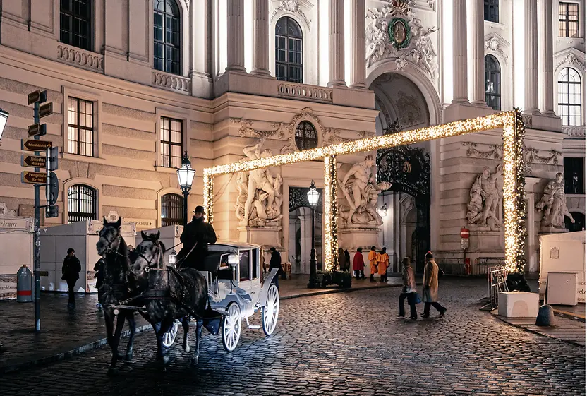 Christmas illuminations on Michaelerplatz