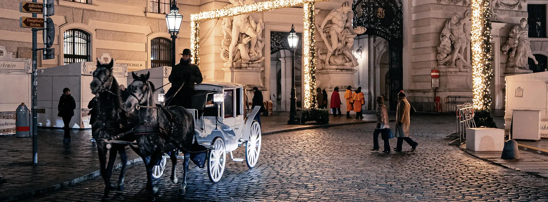 Christmas illuminations on Michaelerplatz