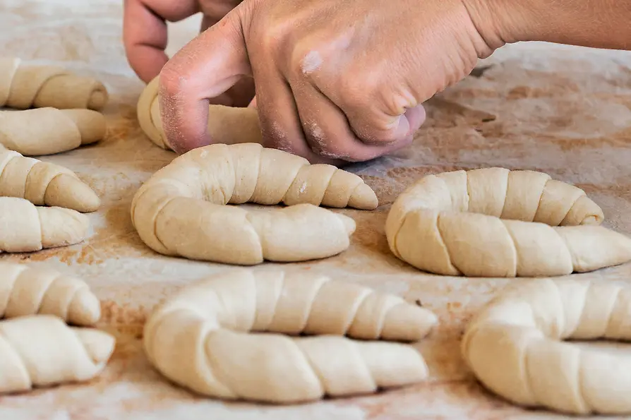 Joseph Brot croissants, dough pieces 