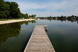 Alte Donau, Steg beim Bundesbad