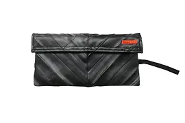 kontiki upcycling, small black handbag "star"