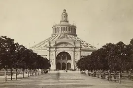 1873年万国博覧会：南門のあるロタンダ（モノクロ
