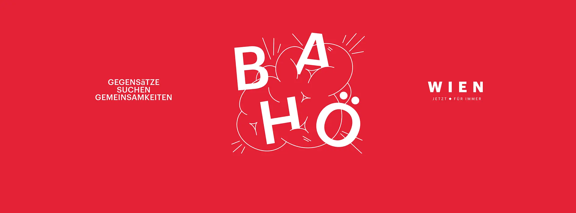 Logo Podcast Bahö mit Schriftzug "Gegensätze suchen Gemeinsamkeiten"