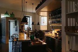 Restaurante, Rosebar Centrala, interior, entrada, barra
