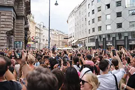 Swifties celebrate in Vienna after the cancellation of Taylor Swift's concerts