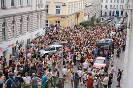 Swifties celebrate in Vienna after the cancellation of Taylor Swift's concerts