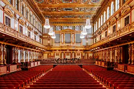 Złota Sala w Musikverein w Wiedniu, zdjęcie w całej okazałości