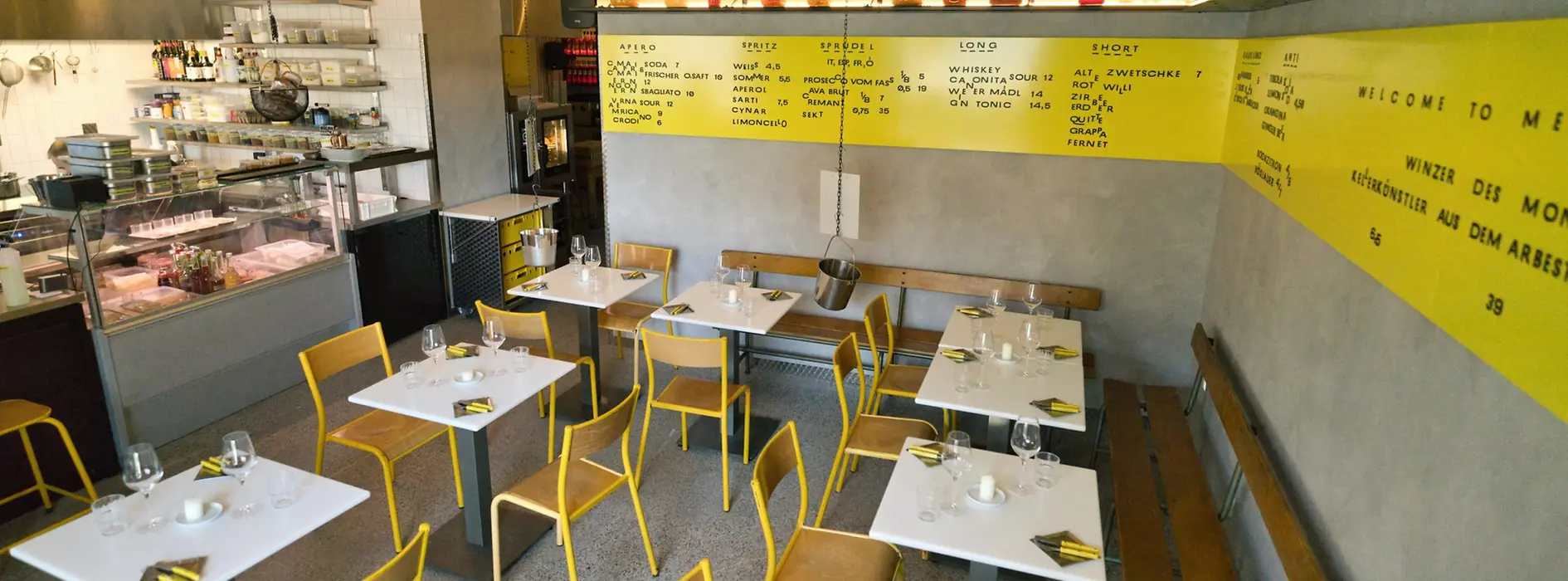 Interior view of a restaurant